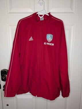 Adidas United Soccer All American Windbreaker Men's XL Red NEW